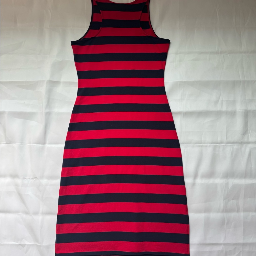 NWT, A NEW DAY Striped Sleeveless Dress - Red and Navy Blue Size X-Small Women - Picture 10 of 14